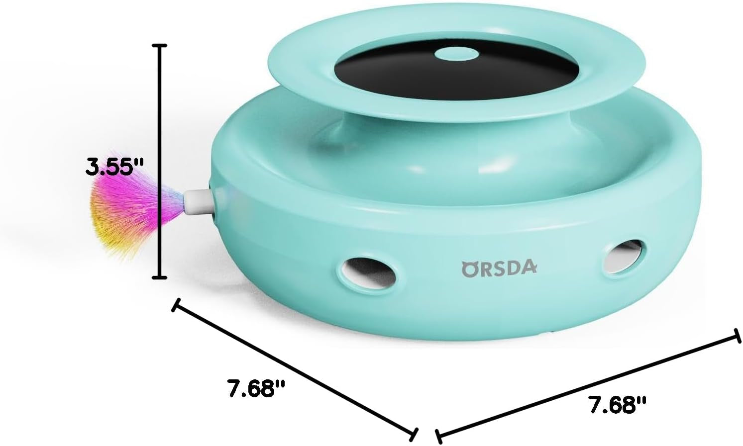 "2-in-1 Interactive Cat Toy – Automatic Rolling Balls & Feather Ambush | Adjustable Speed, Dual Power, Auto On/Off | 7 Attachments for Indoor Cats & Kittens"